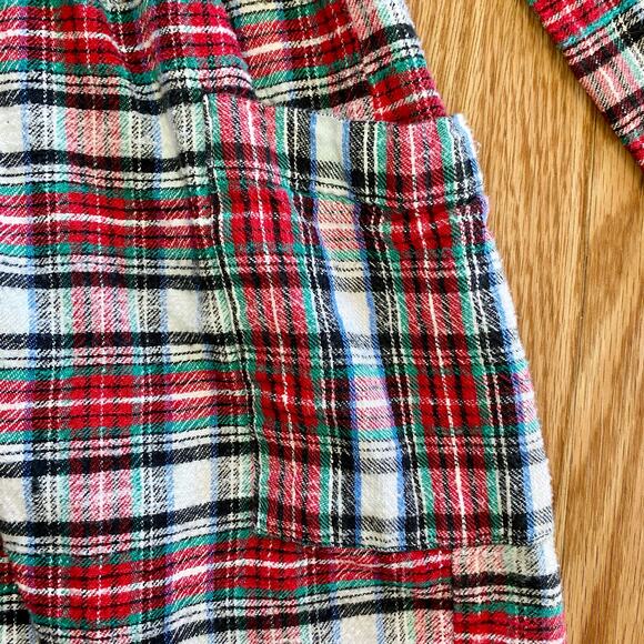 Bonnie Evans Vintage Plaid Tartan Flair Red Holiday Dress Girls Large - Picture 7 of 15